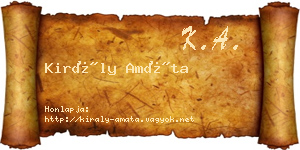 Király Amáta névjegykártya